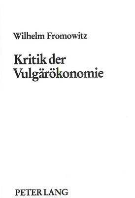 bokomslag Kritik Der Vulgaeroekonomie