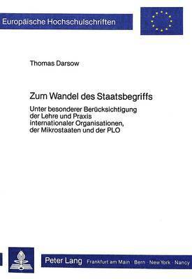 Zum Wandel Des Staatsbegriffs 1