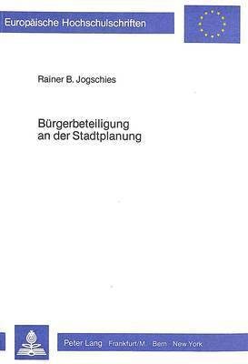 bokomslag Buergerbeteiligung an Der Stadtplanung