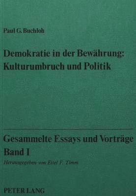 bokomslag Gesammelte Essays Und Vortraege, Band I