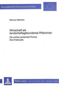 bokomslag Wirtschaft ALS Landschaftsgebundenes Phaenomen