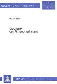 bokomslag Diagnostik Des Fuehrungsverhaltens