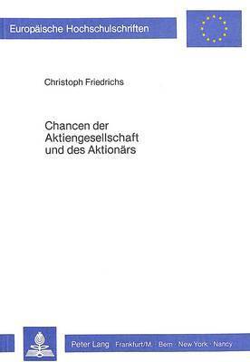 Chancen Der Aktiengesellschaft Und Des Aktionaers 1