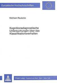 bokomslag Kognitionsdiagnostische Untersuchungen Ueber Das Klassifikationsverhalten