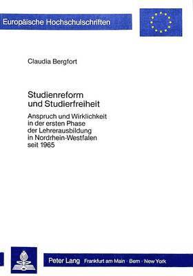 bokomslag Studienreform Und Studierfreiheit