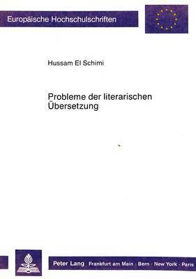 bokomslag Probleme Der Literarischen Uebersetzung