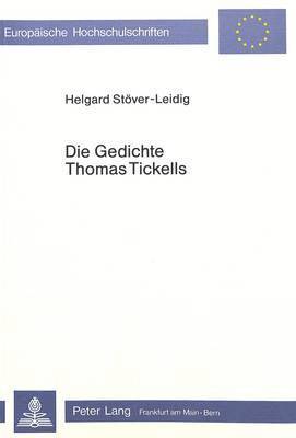 bokomslag Die Gedichte Thomas Tickells