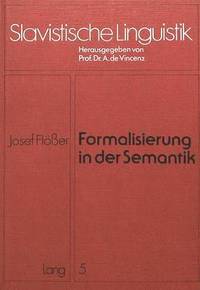 bokomslag Formalisierung in Der Semantik