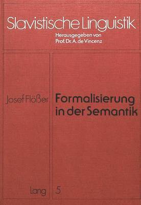 bokomslag Formalisierung in Der Semantik