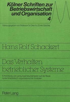 Das Verhalten Betrieblicher Systeme 1