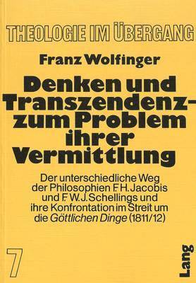 Denken Und Transzendenz - Zum Problem Ihrer Vermittlung 1