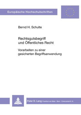 bokomslag Rechtsgutsbegriff Und Oeffentliches Recht