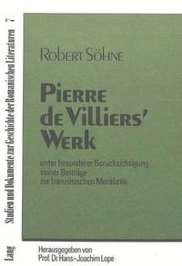 bokomslag Pierre de Villiers' Werk