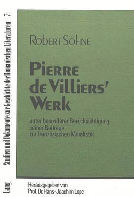 Pierre de Villiers' Werk 1