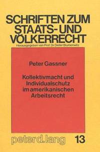 bokomslag Kollektivmacht Und Individualschutz Im Amerikanischen Arbeitsrecht