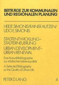 bokomslag Stadtentwicklung - Stadterneuerung- Urban Development - Urban Renewel