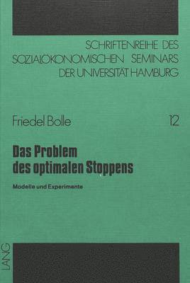 Das Problem Des Optimalen Stoppens 1