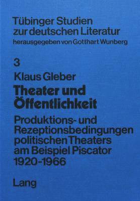 bokomslag Theater Und Oeffentlichkeit