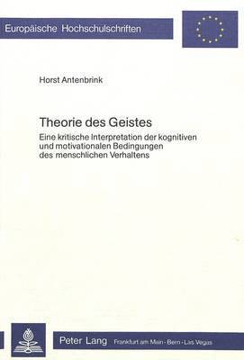 bokomslag Theorie Des Geistes