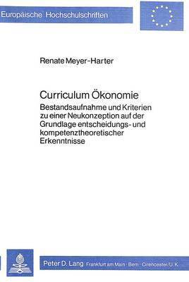 bokomslag Curriculum Oekonomie