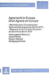 bokomslag Agrarrecht in Europa / Droit Agraire En Europe