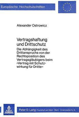 bokomslag Vertragshaftung Und Drittschutz