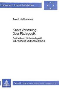 bokomslag Kants Vorlesung Ueber Paedagogik