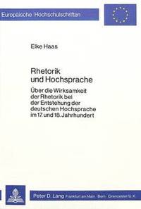 bokomslag Rhetorik Und Hochsprache