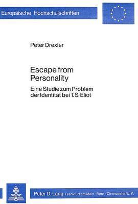 bokomslag Escape from Personality