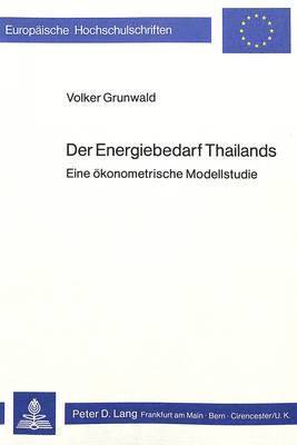 bokomslag Der Energiebedarf Thailands