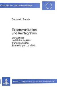 bokomslag Exkommunikation Und Reintegration