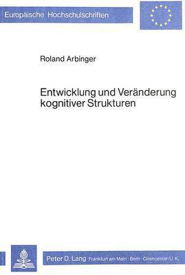 bokomslag Entwicklung Und Veraenderung Kognitiver Strukturen