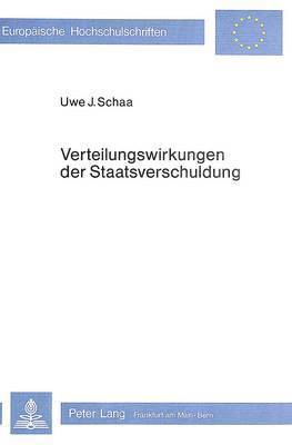 bokomslag Verteilungswirkungen Der Staatsverschuldung