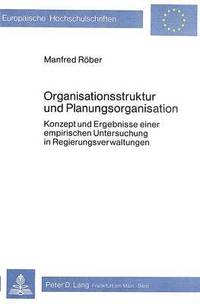 bokomslag Organisationsstruktur Und Planungsorganisation