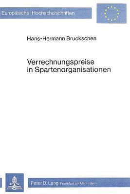 bokomslag Verrechnungspreise in Spartenorganisationen