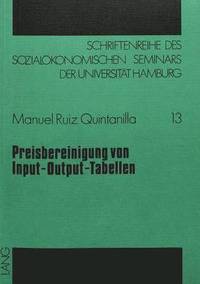 bokomslag Preisbereinigung Von Input-Output-Tabellen