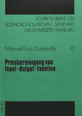 Preisbereinigung Von Input-Output-Tabellen 1