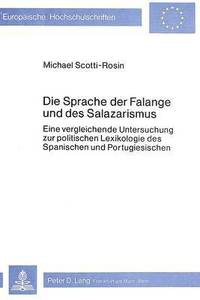 bokomslag Sprache Der Falange Und D. Salazarismus