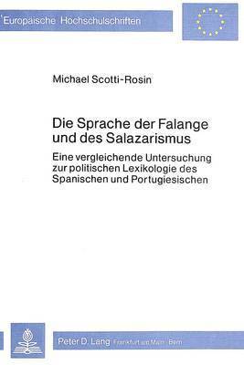 Sprache Der Falange Und D. Salazarismus 1