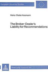 bokomslag Broker-Dealer's Liability for Recommendations