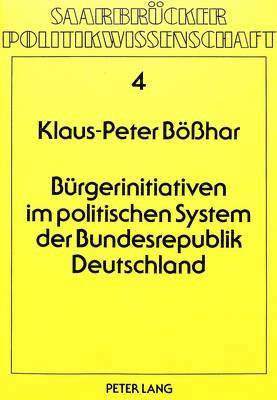 bokomslag Buergerinitiativen Im Politischen System Der Bundesrepublik Deutschland