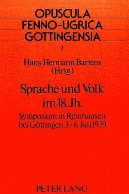 bokomslag Sprache Und Volk Im 18. Jahrhundert