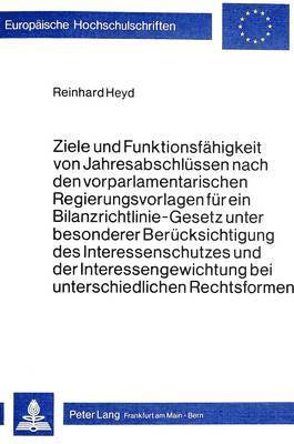 bokomslag Ziele Und Funktionsfaehigkeit Von Jahresabschluessen