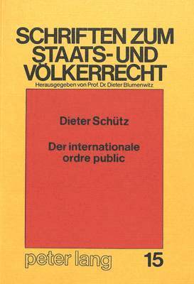 bokomslag Der Internationale Ordre Public