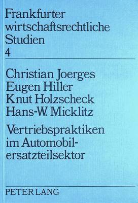 bokomslag Vertriebspraktiken Im Automobilersatzsektor