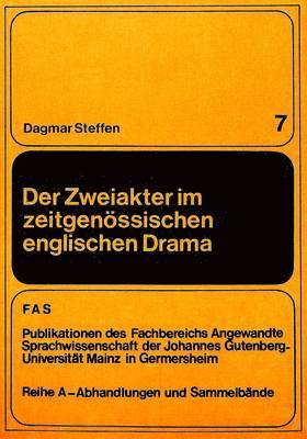 bokomslag Der Zweiakter Im Zeitgenoessischen Englischen Drama