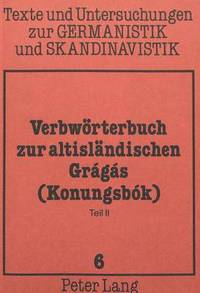 bokomslag Verbwoerterbuch Zur Altislaendischen Gragas (Konungsbok)