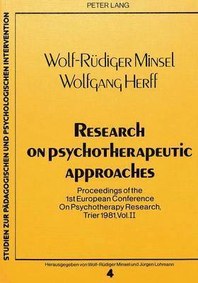Wolf-Rüdiger Minsel, Wolfgang Herff - Research on Psychotherapeutic Approaches, Häftad