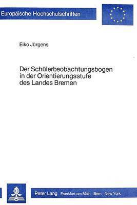 Der Schuelerbeobachtungsbogen in Der Orientierungsstufe Des Landes Bremen 1