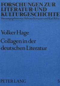 bokomslag Collagen in Der Deutschen Literatur